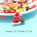 DIY Christmas resin red Santa hat accessory with Merry Xmas text for phone case decor - Merry Xmas Christmas Hat