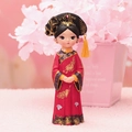 Traditional Chinese wedding doll in red bridal dress with golden phoenix embroidery - 060-13 Imperial Empress