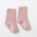 Calcetines rosas para bebé con forro polar y puños de felpa suaves para el invierno - S 0-1 Años / Rosa