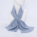 Bufanda de felpa azul claro para mujer y hombre, bufanda gruesa y cálida para el invierno - Azul