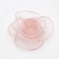 Roze organza bloemlint van 4cm met gelaagde bloemblaadjes voor doe-het-zelf decor - Beauty Roze (4cm*10 Yards)