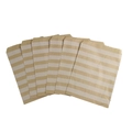 Eco-friendly kraft paper gift bags with light brown and beige striped pattern - Kraft Paper Horizontal Stripes