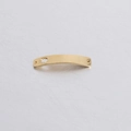 Curved golden stainless steel connector plate with hollow design and side holes - Elephant Gold