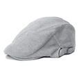 Klassieke lichtgrijze flat cap voor dames en heren met verstelbare metalen gesp - Verstelbaar / Lichtgrijs