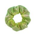 Laser fabric hair scrunchie with fluorescent green and yellow gradient laser dots - Fluorescent Green Yellow Gradient Purple Dots (12)