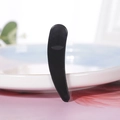 Curved black cosmetic spatula tool for facial mask and cream application - Black