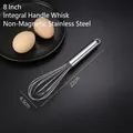 Manual 22cm stainless steel egg whisk with integrated handle and hanging hook - 8 Inch (22cm)