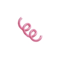 Pink spiral embroidered adhesive patch for DIY clothing accessories and crafts - 2-Loop Spiral - Watermelon Red