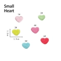 Detail of mini colorful heart embroidery patches with self-adhesive backing in six vibrant colors - 6Pcs Small Heart Set