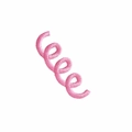 Pink spiral embroidered patch with detailed needlework for DIY apparel and crafts - 3-Loop Spiral - Watermelon Red