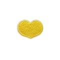 Self-adhesive bright yellow heart embroidery patch for clothing and DIY decor - Big Heart - Bright Yellow