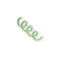 Grass green spiral embroidered patch with self-adhesive backing for DIY crafts - 3-Loop Spiral - Green