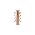 Rose gold 4-strand magnetic slide clasp for multilayer necklaces and bracelets - 1.5cm, 2 Holes / Rose Gold