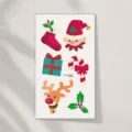 Luminous Christmas tattoo stickers with elf and reindeer designs, size 10.5x6cm - Glow Christmas Y-025 / 6*10.5cm