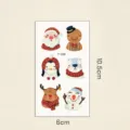 Luminous Christmas cartoon tattoo sticker set with Santa and reindeer pattern, 10.5x6cm - Glow Christmas Y-029 / 6*10.5cm