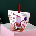 Scatola regalo di Natale con Babbo Natale e nastro rosso per biscotti e caramelle - Stile S508 / Babbo Natale Bianco