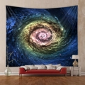 Cosmic galaxy tapestry hanging over a red sofa in a modern minimalist living room setting - 73X95CM (Cross-border Brushed) / Spiral Galaxy Style (GT102002)