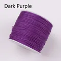 Dark purple braided nylon cord roll for jewelry making on a white spool - Dark Purple