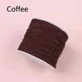 72-gauge coffee brown braided cord for DIY jewelry making on white spool - Coffee