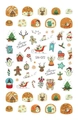 Luminous Christmas nail stickers SN-072 featuring gingerbread man and snowman designs - SN-072