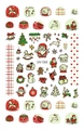 Luminous Christmas nail stickers for kids featuring Santa and reindeer designs - SN-068
