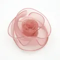 Handgemaakte roze organza roos lintbloem voor DIY-knutselen en bruidsboeket decoratie - Eenvoudig Pakket Anemoonroze (40 Yards)