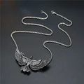 Collana punk in acciaio inossidabile argento con un ciondolo a forma di aquila da uomo - Aquila