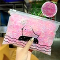 Colorful high-elastic disposable hair bands in a matte frosted zipper storage bag - Pink Purple White Dreamy Mixed Bagged (Style L)