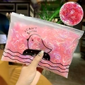 Elastic baby hair ties in a colorful mix packed in a portable matte frosted zipper bag - Pink White Sweet Mixed Bagged (Style F)