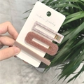 Set di 3 fermagli per capelli coreani con motivi marmorizzati e dettagli glitter - 5# Set di 3 Fermagli per Capelli Viola Chiaro