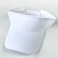 Visière de soleil en coton blanc avec sangle réglable pour le sport et activités de plein air - Adulte 56-60cm / Blanc