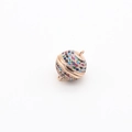 Rose gold magnetic ball clasp with colorful pavé cubic zirconia for DIY jewelry making - Rose Colorful Zirconia