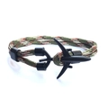 Camouflage paracord bracelet featuring a black airplane clasp in a military style - Camo (Dual Hole-03)