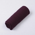 Soft crinkle cotton long scarf in deep purple color rolled in a cylindrical shape - Violet