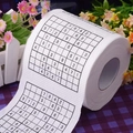 Novelty toilet paper roll featuring sudoku puzzles printed in black on white tissue - Sudoku Puzzle