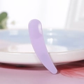 Single purple plastic crescent spatula for face cream and cosmetic face masks - Purple
