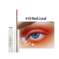 Detail of red coral mascara on model eyes and brush texture for long-lasting makeup - 5ml / 10# Red coral