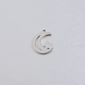 Colgante de acero inoxidable pulido espejo con luna y estrella para joyería DIY - 18*22.4mm Luna Estrella / Color Acero