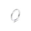Anillo minimalista de titanio plateado con textura martillada única para hombres y mujeres - US 7 / Color Acero (KR82623-K)