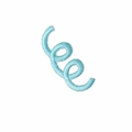 Light blue embroidered spring spiral patch for clothing and DIY handicraft decoration - 2-Loop Spiral - Blue
