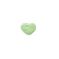 Light green heart-shaped embroidery patch with high-density twill for DIY clothing - Small Heart - Green