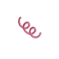 Pink spiral embroidered self-adhesive patch with detailed 3D stitching for clothing DIY - 2-Loop Spiral - Red