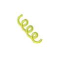 Bright yellow spiral embroidery patch with high density stitching for DIY clothing decor - 3-Loop Spiral - Yellow