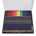 Juego de 24 lápices de colores acuarelables NYONI en una elegante caja metálica blanca - 24 Colores
