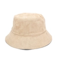 Detailed view of beige suede sun hat featuring premium texture and reinforced stitching - M (56-58cm) / Beige