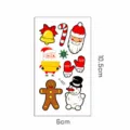 Tatuajes navideños luminosos para niños con Papá Noel y renos, modelo Y-022 - Navidad Luminosa Y-022 / 6*10.5cm