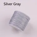 Spool of silver gray silk jewelry cord for DIY handicraft and jewelry making - Silver Grey