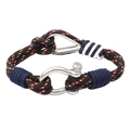 Bracciale survival in paracord con grillo a D in acciaio inossidabile stile nautico - Camo Nero a Forma di Cuore