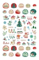 Luminous Christmas nail stickers SN-071 with Santa and reindeer for kids waterproof art - SN-071