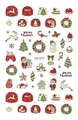 Luminous Christmas nail stickers SN-070 with Santa, reindeer and tree patterns - SN-070